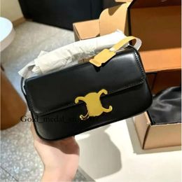 Celinly Bags Luxury Designer Bag Shoulder Bags Youth Three Person Foreskin Leather Cowhide Bag Crossbody Bags Fabric Printed Saddle Bag top quality 24ss 992