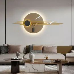 Wall Lamp Nordic Minimalist Decorative Living Room Sofa Background Lighting Personalised Creative Bedroom Bedside Lamps