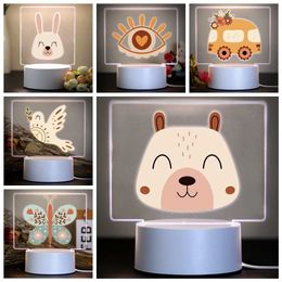 Lamps Shades Baby clip art 3D Led For Home ChildrenS Night Light Creative Table Bedside Lamp Usb Atmosphere Table Lamp Y24052050HQ