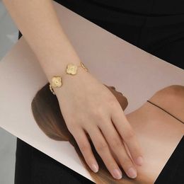 Дизайнерский браслет мода Ванка роскошные украшения для любителей новая мода высокого качества клевер браслет 18 тыс. Золото с оригинальным логотипом с коробкой Ванкли