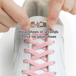 Shoe Parts Elastic Cross Buckle ShoeLaces 1 Second Quick No Tie Laces Kids Adult Unisex Sneakers Shoelace Lazy Strings
