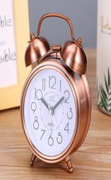 Creative Alarm Clock Vintage Retro Silent Pointer Clocks Playing Bell Loud Alarm Clock with Light Bedside Home Decor7189455