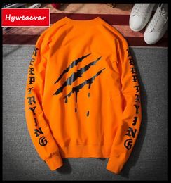 HYWEACVAR Fashion Mens Skateboards Sweatshirts Hoodie KEEP TRYING Gothic Printed Long Sleeve Hoody Clothing5474515