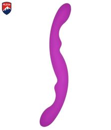 MLSice Silicone Double Ended Dildo Dual Penis Head Long Penis Wand Massager Stick Adult Sex Toys for Lesbian Female Masturbation M9583386