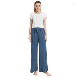 Women's Sleepwear Home Pants With Pocket For Spring And Summer Xl Loose Casual Wear Thin Wide Leg Pajamas