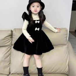 Clothing Sets Fashion Girls Baby Autumn Winter Set Velvet Dress Sweaters Kids Elegant 2pcs Suits Children Birthday