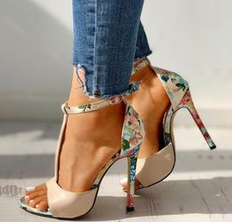 Drop 2021 Summer Sexy Shoes Woman High Heels Pumps Sandals Fashion Ladies Increased Stiletto Super Peep Toe 411463855
