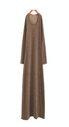 2021 Thickening Women Winter Dress Long Sleeve Autumn Maxi Dress Plus Size M 4XL Warm Fur Fleece Basic Dress Vestidos8600825