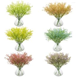 Decorative Flowers Artificial Plastic Fake Eucalyptus Plant Wedding Bridal Bouquet Christmas Garden Decoration Home Vase DIY Gift S