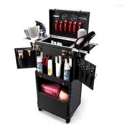 Storage Bags Hair Tools Boxes Dedicated For Stylist Retro Beauty Tool Cart Box Trolley