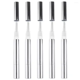 Makeup Brushes 5Pcs 3ml Empty Pen Cosmetic Cuticle Oil Container Nail Polish Tube