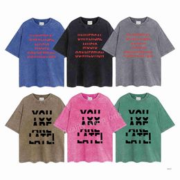 Mens Designer Gallerie T-Shirt Brand Vintage Retro Washed T Shirts Mens Womens Short Sleeve Summer Causal Tees Hip Hop Streetwear Tops Shorts Clothing D-21 YKVO