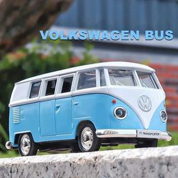 Diecast Model Cars 1 36 Volkswagen VW T1 BUS 1963 Alloy Car Toy Diecast Metal Vehicle for Children Birthday Collection Christmas Gifts Y240520EZ74