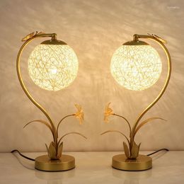 Table Lamps Net Red Lamp 111-240v Bedroom Bedside Creative Simple Modern Personality Night Light Romantic Cosy