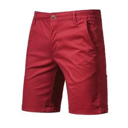 Y2K Summer 100% Cotton Gym Shorts for Mens Leisure Business Social Elastic Waist Goods Shorts Bermuda Beach Shorts for Men 240515