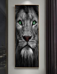 Green Eyes Lion Posters and Prints Animal Art Canvas Painting Print Wall Art Picture for Living Room Home Decor Cuadros No Frame6211979