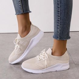 Casual Shoes Plus Size Sneakers For Women Platform Sport Ladies Fashion Solid All-Match Round Toe Flat Outdoor Running