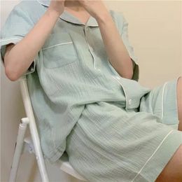Cotton Sleepwear Korean Pajamas Women Pijama Female Bedroom Set Woman 2 Pieces Loungewear Brief Suits with Shorts Pyjamas 240520