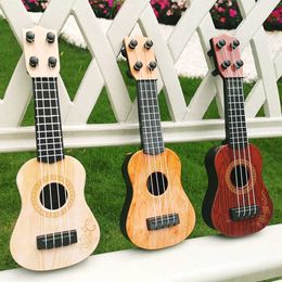 Guitar Mini Four stringed Qin Girl Toy Soundtrack Guitar Instrument Model Childrens Plastic Toy Music Model Baby WX