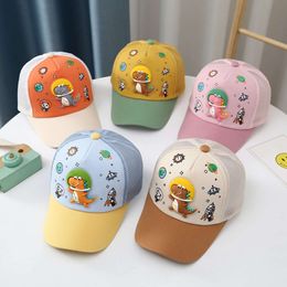 Summer Kids Mesh Duckbill Hat Boys Girls Thin Breathable Sunshade Baseball Hats Cute Dinosaur Children Peaked Cap Baby Visors L