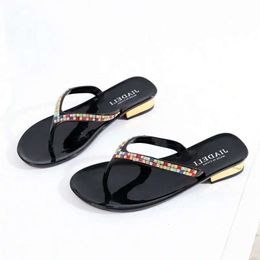 Beach Shoe Slipper Fashion summer Slippers Flip Flops With Rhinestones Women Sandals Casual Sh 800 s