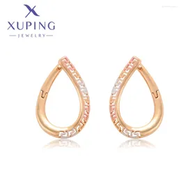 Hoop Earrings Xuping Jewellery Fashionable Exquisite Simple Gold Colour Piering For Women Schoolgirl Ity Girl Gift 14E231221