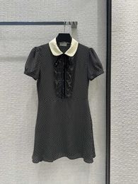 Dress 2024 New Summer Lapel Neck Short Sleeve Fashion Designer Dresses Brand Same Style Dress cl0520