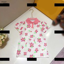 Top girls dress kids designer clothes baby dress Free shipping Summer Flower print skirt new product high quality Polo shirt dress