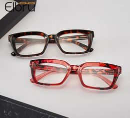 Elbru 2021 Printed Square Reading Glasses For Women Men Clear Lens Presbyopia Portable Hyperopia Eyeglasses Diopters 10to35 Su9951279