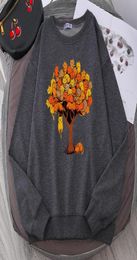 Men039s Hoodies Sweatshirts Cat Tree Cartoons Casual Prints Mens Autumn Pullover Street Hip Hop Hoody Fleece Crewneck Loose M5030053