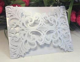 Whole 20Pcs Delicate Carved Butterlies Romantic Wedding Party Invitation Card Envelope Invitations for WeddingBusinessParty3971700