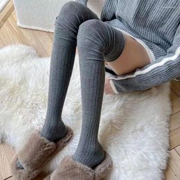 Women Socks Knee-Socks Lady Splicing Stockings Autumn Winter Thigh High Tube Thermal Over Knee Korean Preppy Casual Stocking