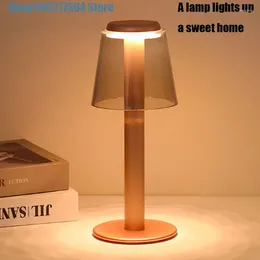 Table Lamps All Aluminium Charging Lamp USB Modern Simple Creative Restaurant Bedside Atmosphere Light Night Cross-bor