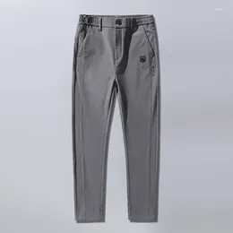 Men's Pants 2024 Summer Breathable Golf Style Ice Silk Quick Drying High Quality Elastic Slim