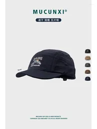 Ball Caps Outdoor Quick-Drying Short Brim Baseball Cap Men And Women Sunset Summer Thin Peaked Five-Piece Hat Tide