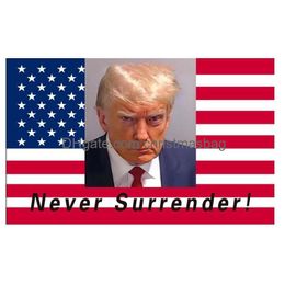 Banner Flags 3X5 Feet Trump Has Never Surrendered The Flag 2024 Campaign Customization Drop Delivery Home Garden Festive Party Supplie Dhiij