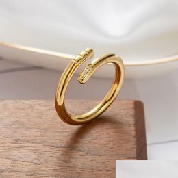 Band Rings Desinger For Women Mens Ring Luxury Uni 18K Gold Anniversary Gift Party Skeleton Festival Career Related Drop Delivery Jewe Oth6X