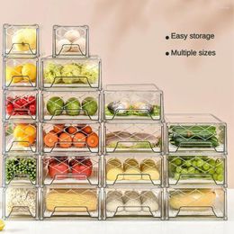 Storage Bottles Refrigerator Drawer Box Superimposed Food Refrigeration High Transparency Fresh Stackable Crisper