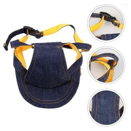 Dog Apparel Adjustable Pet Baseball Outdoor Cat Travel Hat With Ear Hole