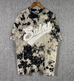 T shirt Men Women Tie Dye 1 Quality Embroidery Tee Oversize Tops Vintage Short Sleeve Real Pics2826949