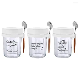 Storage Bottles Milk Cereal Fruit Oatmeal Jars With Lid And Spoon Food & Canisters Airtight Snap For