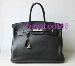 Aa Biridkkin Delicate Luxury Womens Social Designer Totes Bag Shoulder Bag Bag 35 Cm Top Silver Quadrat Full Set Fashionable Commuting Handbag