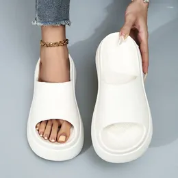 Slippers Summer Men Women Indoor Eva High Soft Bottom Sandals Open Toe Trend Slides Light Beach Shoes