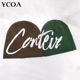 Hip Hop Beanie Women Hat Winter Knitting Caps For Men Kpop Y2k Streetwear Warm Harajuku Pullover Korean Fashion Jacquard Unisex 240518