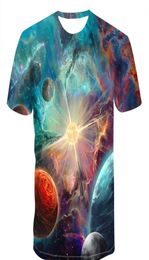 2019 Summer Style Men T Shirt 3D print Star Galaxy Universe Space Printing Clothes for Men Short Sleeved Top Tee Tshirt M4XL Ypf7906924