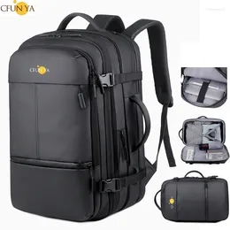 Backpack CFUN YA Luxury Designer Business Men Large Extended 17.3" Laptop Backpacks Male Waterproof Travel Bagpack Handbag 2024