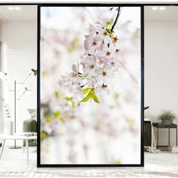Window Stickers Privacy Windows Film Anti UV Blocking Heat Control Static Cling Frosted Flower