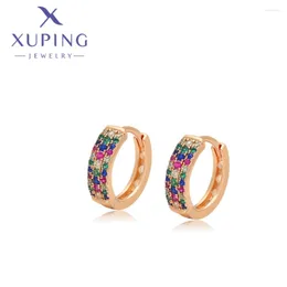 Hoop Earrings Xuping Jewellery Arrival Fashion Exquisite Gold Colour Circle Shape Earring For Women Girl Birthday Party Gifts X000437916