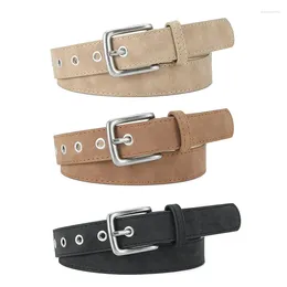 Belts High-quality Matte Texture Pin Buckle Belt Fashion Casual And Versatile Jeans Accessories Girdle Goth Retro Pu Leather Waistband