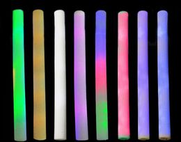 Buntes Schwamm Fluoreszenzstock -Batch -Aktivität Party Luminous Stick Konzert Luminöser Schwamm Stick Schaumschaumblitzstock